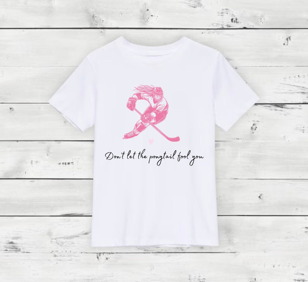 Hockey girl with heart