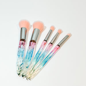 Rainbow Crystal Makeup Brush Set