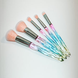 Rainbow Crystal Makeup Brush Set